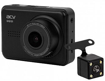 Видеорегистратор ACV GQ121 c камерой з.в.FHD/2.45"/140град/G-sensor/Магнитное крепление